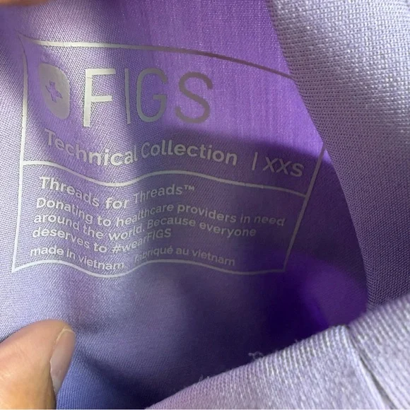 Figs Light Purple Drawstring Pants - Picture 7 of 9